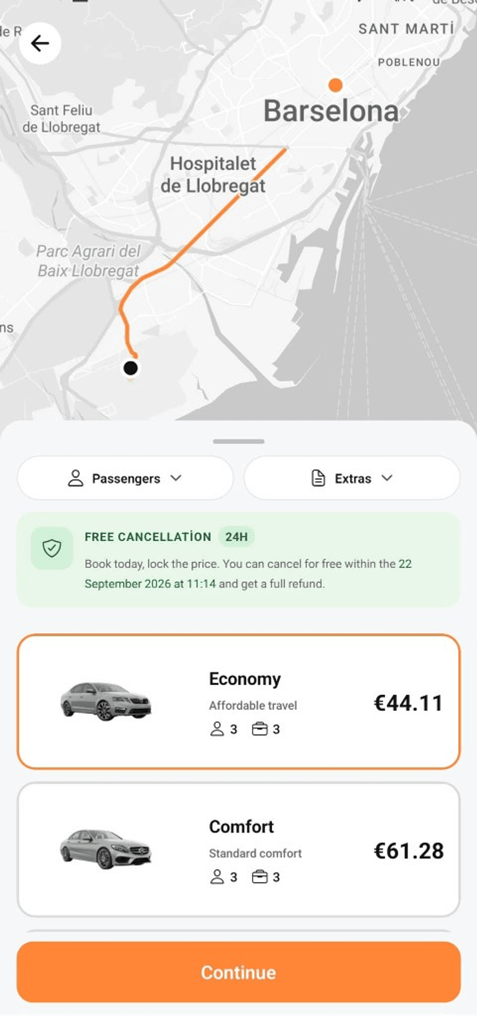 Transferhood app route