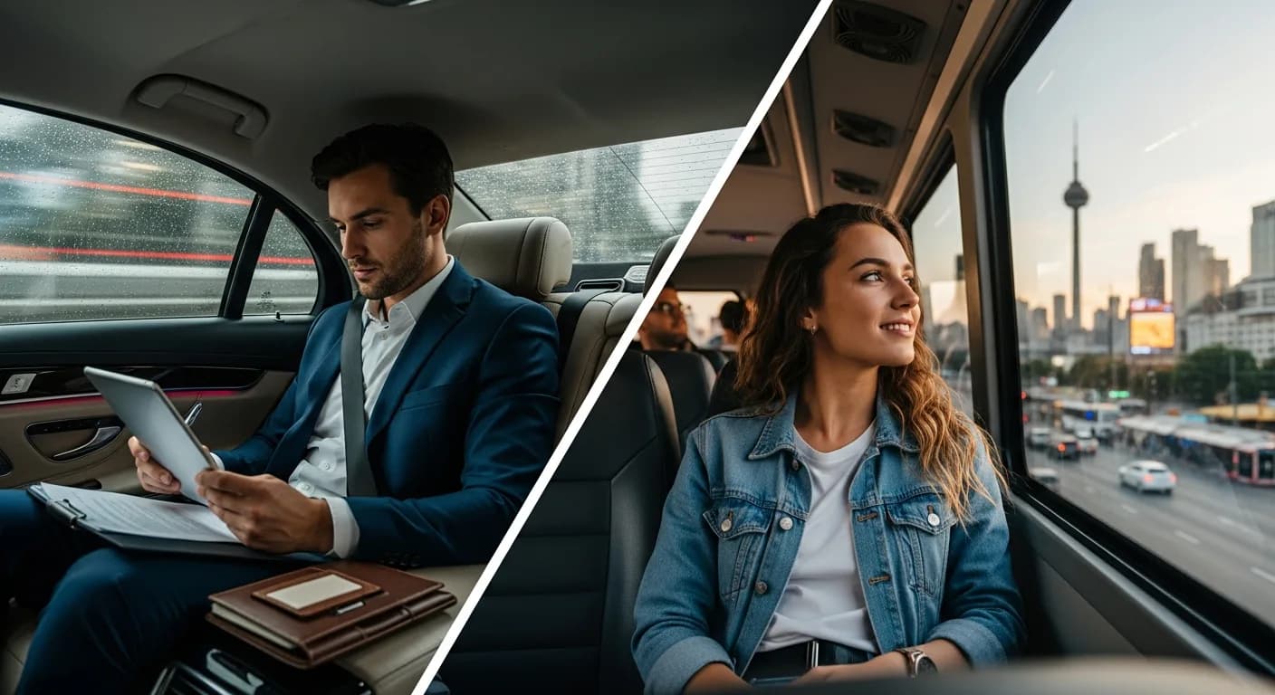 Transferhood business vs leisure transfer experience comparison