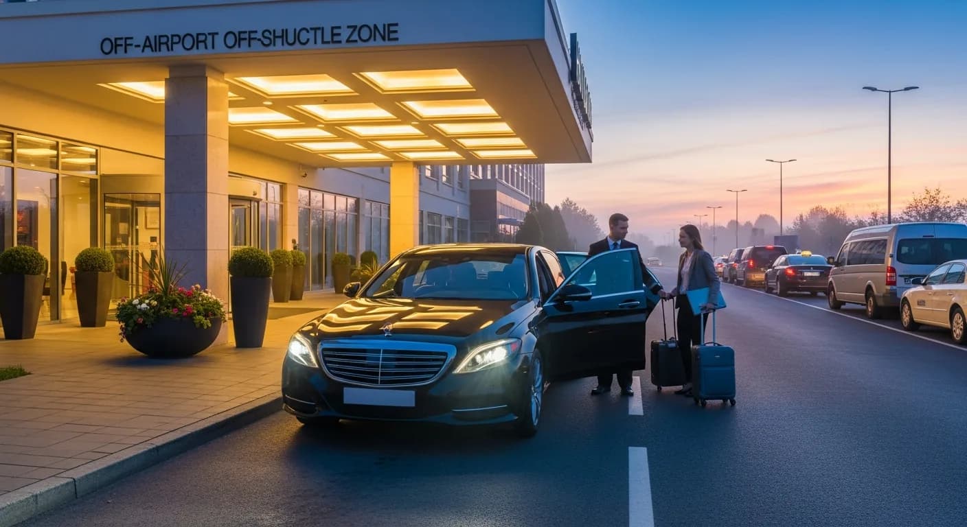 Transferhood transfer from off-airport hotel