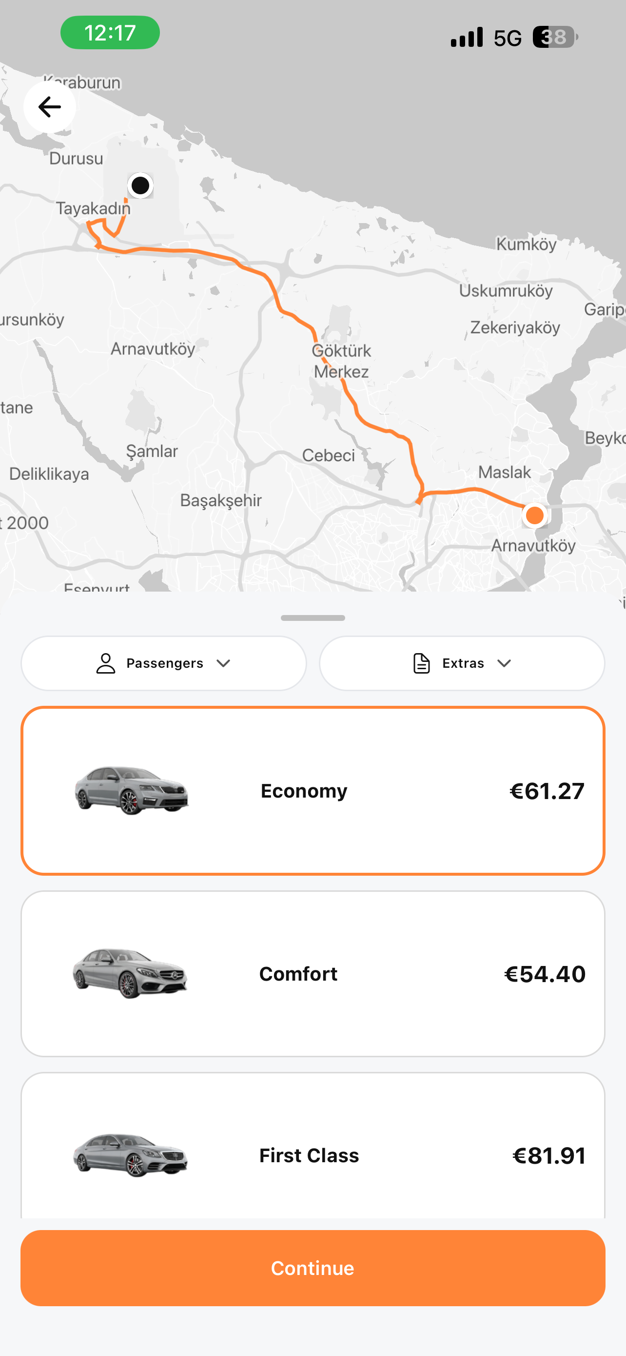 Transferhood app route